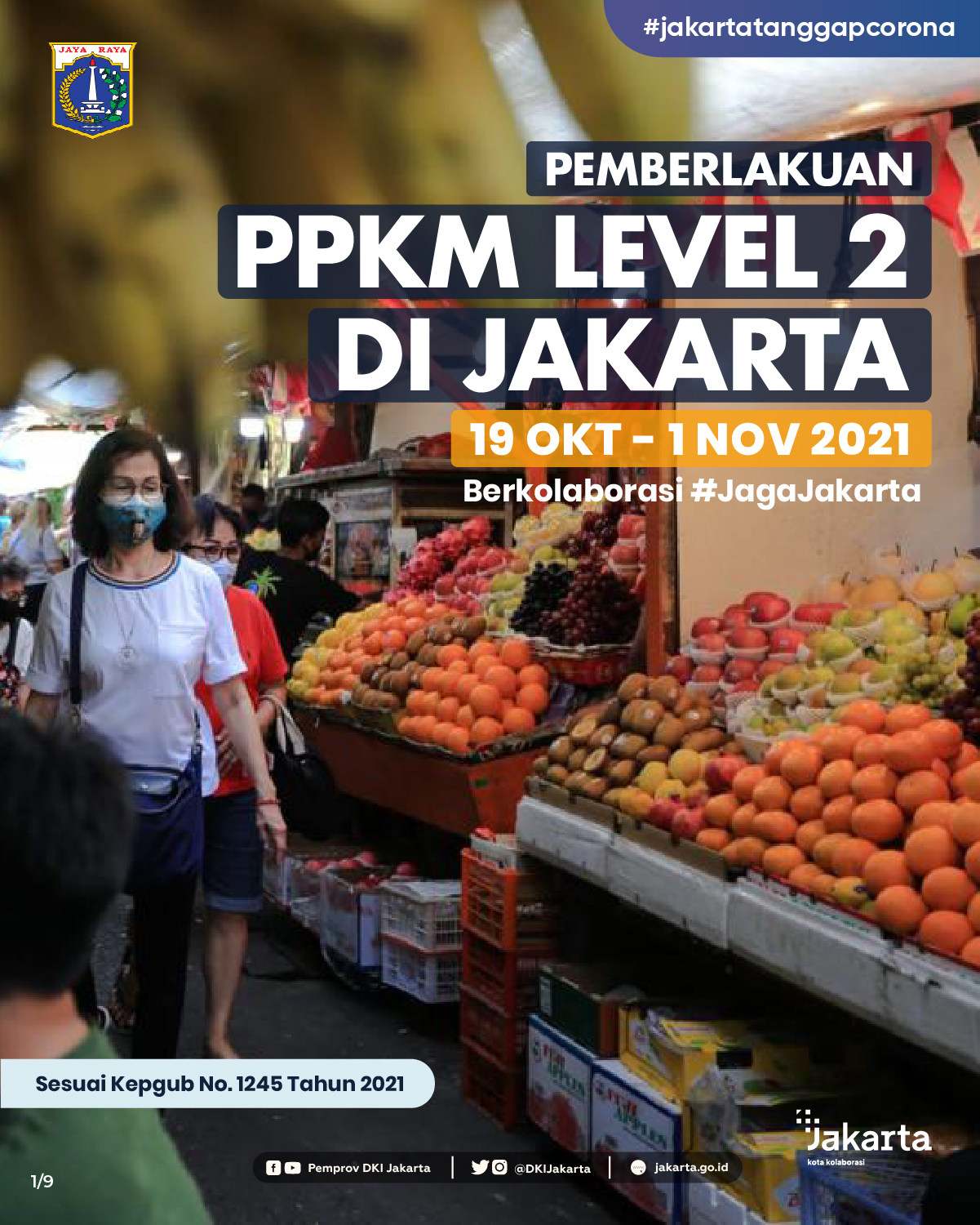 Pemberlakuan PPKM Level 2 di Jakarta